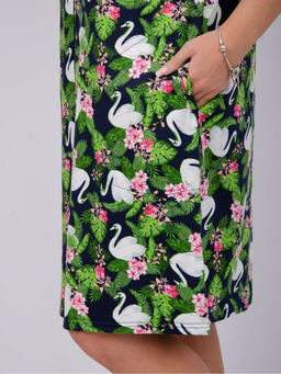 Халат "Анастасия" лебеди, трикотаж