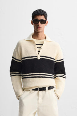 STRIPED KNIT LIMITED EDITION POLO SHIRT - Zara фото 2