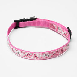 Ошейник нейлоновый Звездные косточки, 36 х 1,5 см, розовый - Пижон фото 4