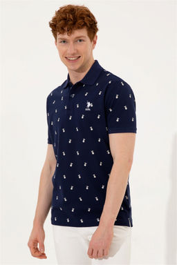 U. S. Polo Assn Мужская темно-синяя футболка с воротником-поло - U.s. polo assn фото 9