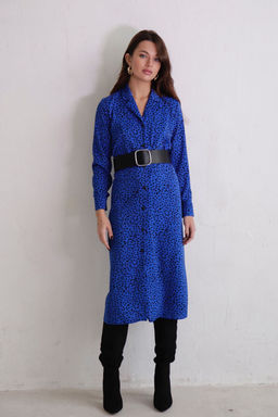 Платье-рубашка с английским воротником принт - Martichelli фото 13