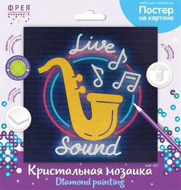 Кристальная (алмазная) мозаика ФРЕЯ ALBP-327 постер Живой звук 30 х 30 см