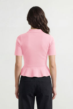 Murdum Peplum/Belden Oturmal? Dugme Detayl? Triko Bluz TWOSS26BZ00158 - Trendyolmilla фото 13