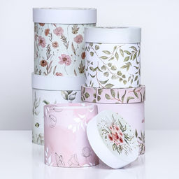 Набор круглых подарочных коробок 5 в 1 Успокоение , 19.5?19.5 - 14?14 см