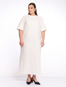 Платье из плотного трикотажа PP51506WHT04