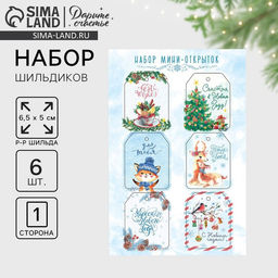 Цена за 10 шт. Шильдики на подарки «Чудесного Нового года», 16 х 24 см, набор 6 шт.