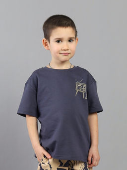 CRB wear / CSKB 90297-48K Комплект для мальчика (футболка, шорты),темно-серый/Ex.Cherubino  фото 2