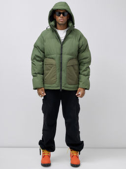 Куртка молодежная мужская зимняя с капюшоном цвета хаки 25307Kh - Mtforce фото 2