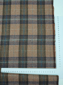 Шерсть пальтово-костюмная Твид Клетка цв.фиолетовый/хаки/коричневый, ш.1.5м, шерсть-60%, п/э-40% - Купава фото 15