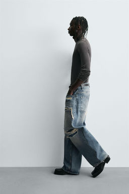 RIPPED BALLOON FIT JEANS - Zara фото 6