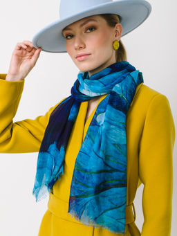 Большой мягкий очень нежный двусторонний палантин в стиле арт-деко - Tantino фото 3