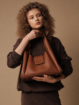 Кожаная сумка Lola DBR 31013 коричневый фундук  фото 7