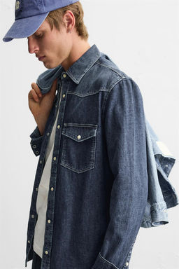 WESTERN DENIM SHIRT WITH POCKETS - Zara фото 6