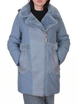 8088 GRAY/LT. BLUE Куртка зимняя женская (верблюжья шерсть, 120 гр. холлофайбер)