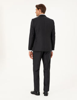Antrasit Slim Fit _izgili Y_n Tak_m Elbise
