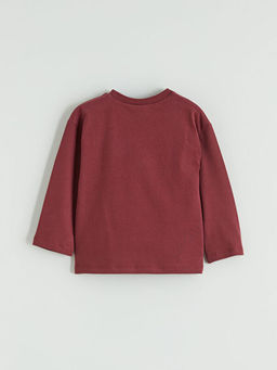 Bisiklet Yaka Bask?l? K?z ?ocuk Ti??rt