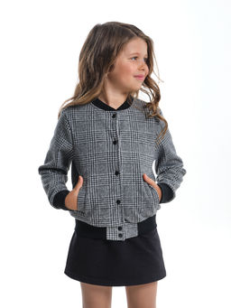 Джемпер на клепках для девочки UD 7869 клетка - Mini maxi фото 4
