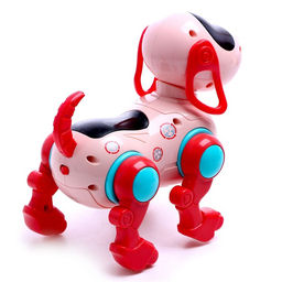 Робот-собака IQ DOG, световые и звуковые эффекты, русские песенки, работает от батареек, цвет розовый - IQ BOT фото 3