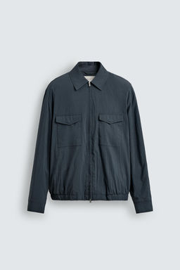 SOBRECAMISA FLUIDA REGULAR FIT / Marino oscuro