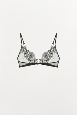 LACE MESH TRIANGLE BRA - Zara фото 3
