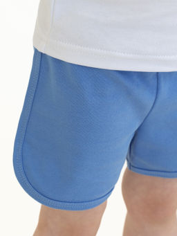 Костюм детский белый/голубой/ромашки 7059п (92, 56)