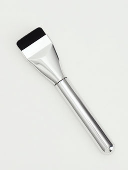 Кисть для макияжа, 14 см, серебристая