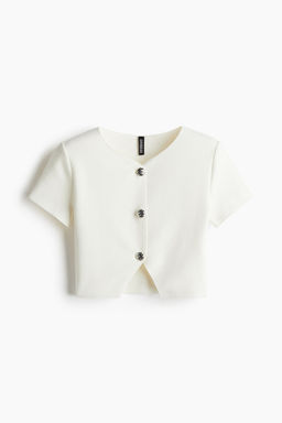 Short-sleeved jersey cardigan - H&m фото 4