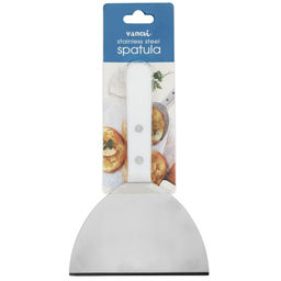 Светлана Лопатка-шпатель кулинарная из нержавеющей стали 20,5х13х1,8см, пластмассовая ручка, в блистере (Китай) - Домашняя мода фото 2
