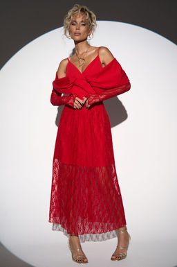 Кружевная юбка Пэрис (красный) - Эльза фото 6