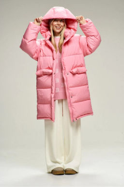 Пуховик удлиненный Pink - Erist store фото 6