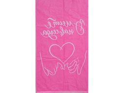 6с104.411ж1 Вместе навсегда (розовый6) Полотенце махровое 67х40см