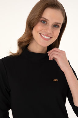 Женское черное трикотажное платье Неожиданная скидка в корзине - U.s. polo assn фото 2