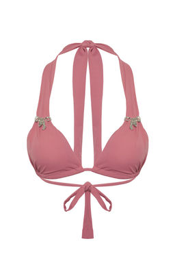 Trendyolmilla Siyah Ucgen Fiyonk Aksesuarl? Pretty Bikini Ustu TBESS25BU00037 фото 9