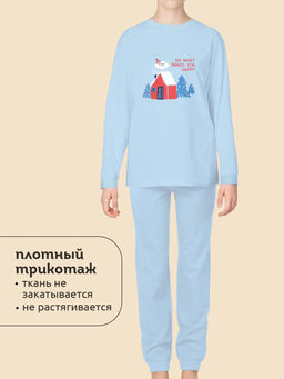 PELICAN, пижама для девочек, Голубой  фото 5
