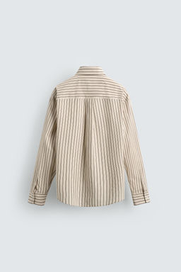 STRIPED SHIRT WITH CONTRAST TIE - Zara фото 8