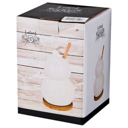 БАНКА ДЛЯ МЕДА С ДЕРЕВ. ПАЛОЧКОЙ LEFARD NATIVE НА ПОДСТАВКЕ 350 МЛ 9*14 СМ
