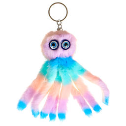 Брелок для ключей на кольце «Пушистик. Осьминог», мягкий, 11 см, МИКС