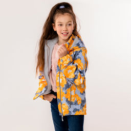 RODOS Куртка для девочки таслан демисезон М-196 (Астры) Жёлтый