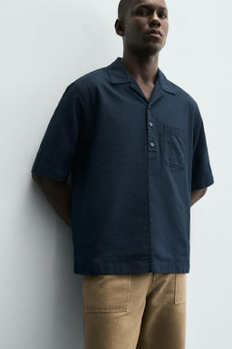 COTTON/LINEN POLO SHIRT