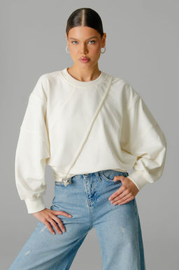 Арт. 15110/3 Свитшот женский укороченный one size (42-50) Цвет:молочный - Калинка фото 24