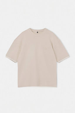 TRENDYOL MAN Lacivert Oversize/Genis Kesim Nak?sl? Triko Bant Detayl? Dokulu T-Shirt TMNSS25TS00019 - Trendyolmilla фото 7