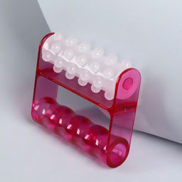 Массажёр антицеллюлитный, 9 × 8 × 3 см, цвет белый/розовый