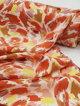 Штапель Яркий кураж цв.красный, ш.1.45м, вискоза-100%, 90гр/м.кв