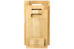 Комплект 3 досок 38*22*1,8 см, 34*20*1,8 см, 30*18*1,8 см "Прямая ручка" на дер. подстав.