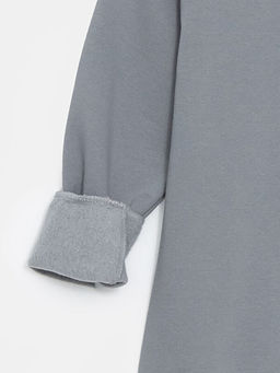 Bisiklet Yaka Bask?l? Erkek ?ocuk Sweatshirt