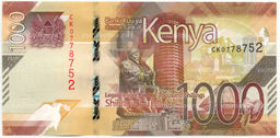 Банкнота 1000 шиллингов 2019 года Кения