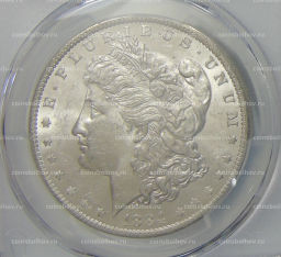 1 доллар 1884 года O США Доллар Моргана (в слабе PCGS MS63)
