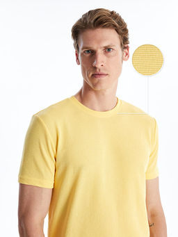 Bisiklet Yaka K?sa Kollu Erkek Dokulu Ti??rt