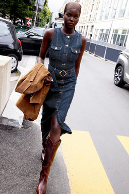 Z1975 DENIM DRESS WITH BELT