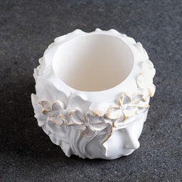 Декоративное кашпо для цветов Вера, 300 мл, 11?11?10 см, гипс, белое - Хорошие сувениры фото 7